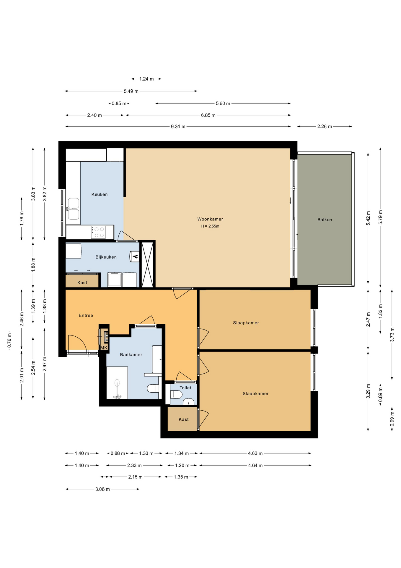 Jol 37 22 - 8243 HR - lelystad-plattegrond-1